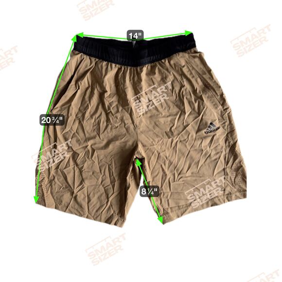 Adidas vented shorts tan and black M EUC Unisex - Picture 4 of 8